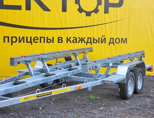 Двухосный прицеп для водной техники с тормозом ЛАВ 81017 с ложементом