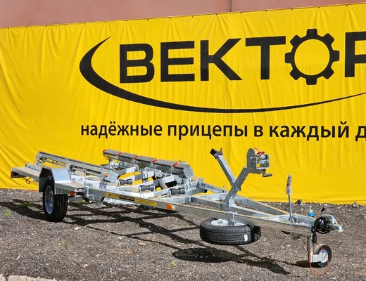 Одноосный прицеп для водной техники с тормозом ЛАВ 81016 с ложементом