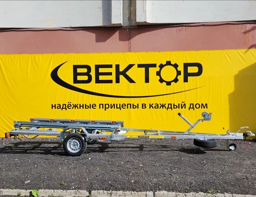 Одноосный прицеп для водной техники с тормозом ЛАВ 81016 с ложементом