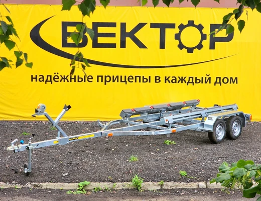 Двухосный прицеп для водной техники без тормоза ЛАВ 81014B с ложементом