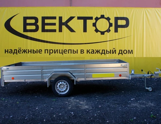 Бортовой одноосный прицеп без тормоза колея 1740 мм ЛАВ 81012C 4.0