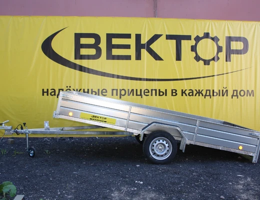 Бортовой одноосный прицеп без тормоза колея 1740 мм ЛАВ 81012C 4.0