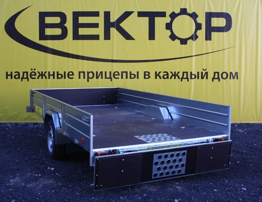 Бортовой одноосный прицеп без тормоза колея 1740 мм ЛАВ 81012C 4.0