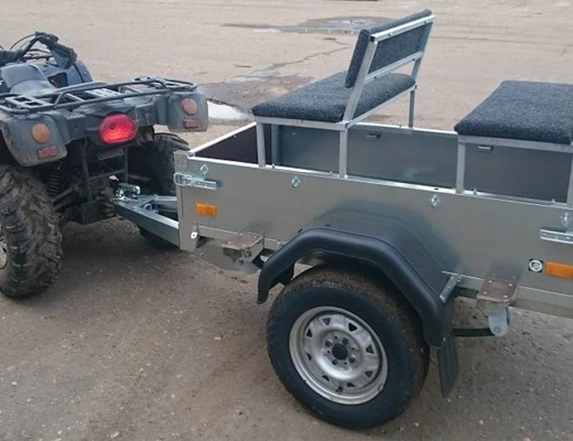 Прицеп бортовой одноосный ССТ-7132-мини ПЛАТФОРМА Ш=742 мм