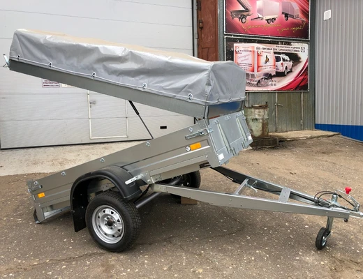 Прицеп бортовой одноосный ССТ-7132-2К-С (платформа Ш=1224 мм)