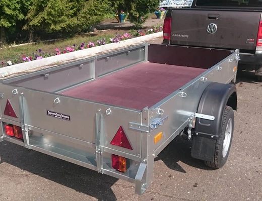 Прицеп бортовой одноосный ССТ-7132-02 (платформа Ш=1224 мм)