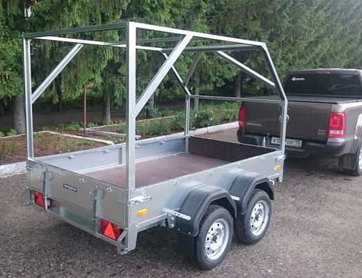 Прицеп бортовой двухосный без тормоза ССТ-7132-16 (платформа Ш=1510 мм)