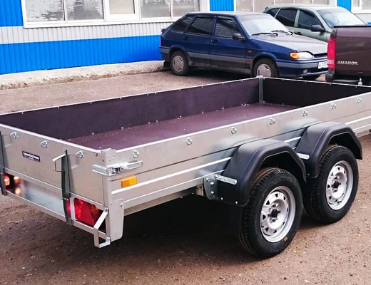 Прицеп бортовой двухосный без тормоза ССТ-7132-11 (платформа Ш=1510 мм)
