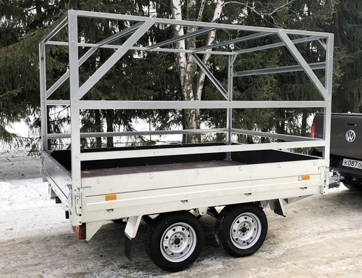 Прицеп бортовой двухосный с тормозом ССТ-7132-21 (платформа Ш=1821 мм)