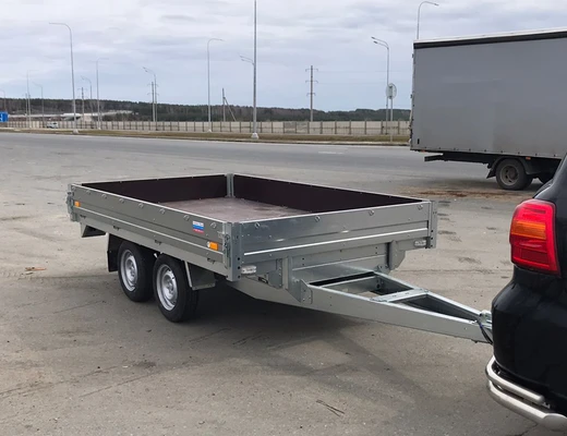 Прицеп бортовой двухосный с тормозом ССТ-7132-25 (платформа Ш=1821 мм)