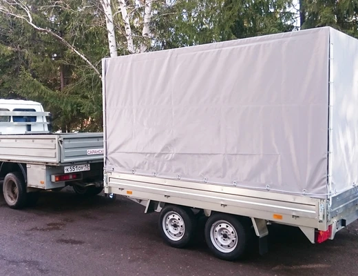 Прицеп бортовой двухосный без тормоза ССТ-7132-30 (платформа Ш=2047 мм)