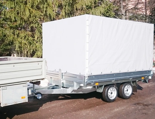 Прицеп бортовой двухосный с тормозом ССТ-7132-31 (платформа Ш=2047 мм)