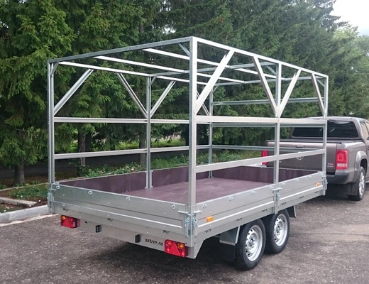 Прицеп бортовой двухосный с тормозом ССТ-7132-36 (платформа Ш=2047 мм)