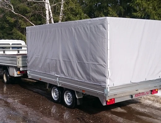 Прицеп бортовой двухосный с тормозом ССТ-7132-41 (платформа Ш=2047 мм)