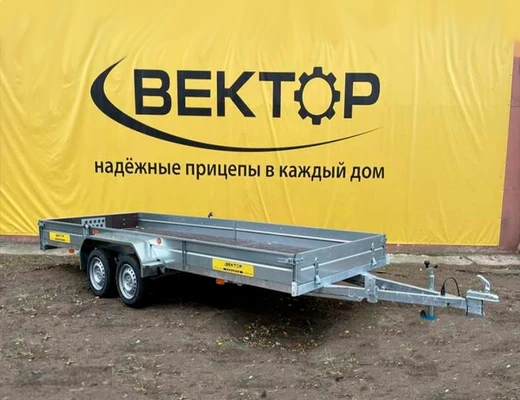 Бортовой двухосный прицеп без тормоза Вектор (ЛАВ) 81013E 5.0