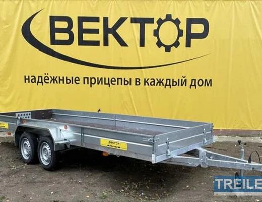 Бортовой двухосный прицеп без тормоза Вектор (ЛАВ) 81013E 5.0