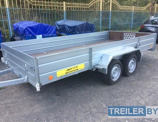 Бортовой двухосный прицеп без тормоза Вектор (ЛАВ) 81013E 4.0